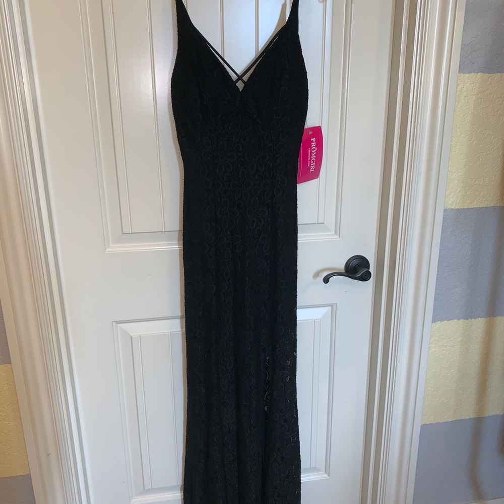 Black Lace Prom Dress